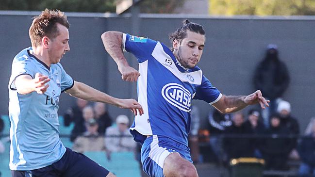 Sydney FC’s Calem Nieuwenhof (left) in action in the National Premier League.