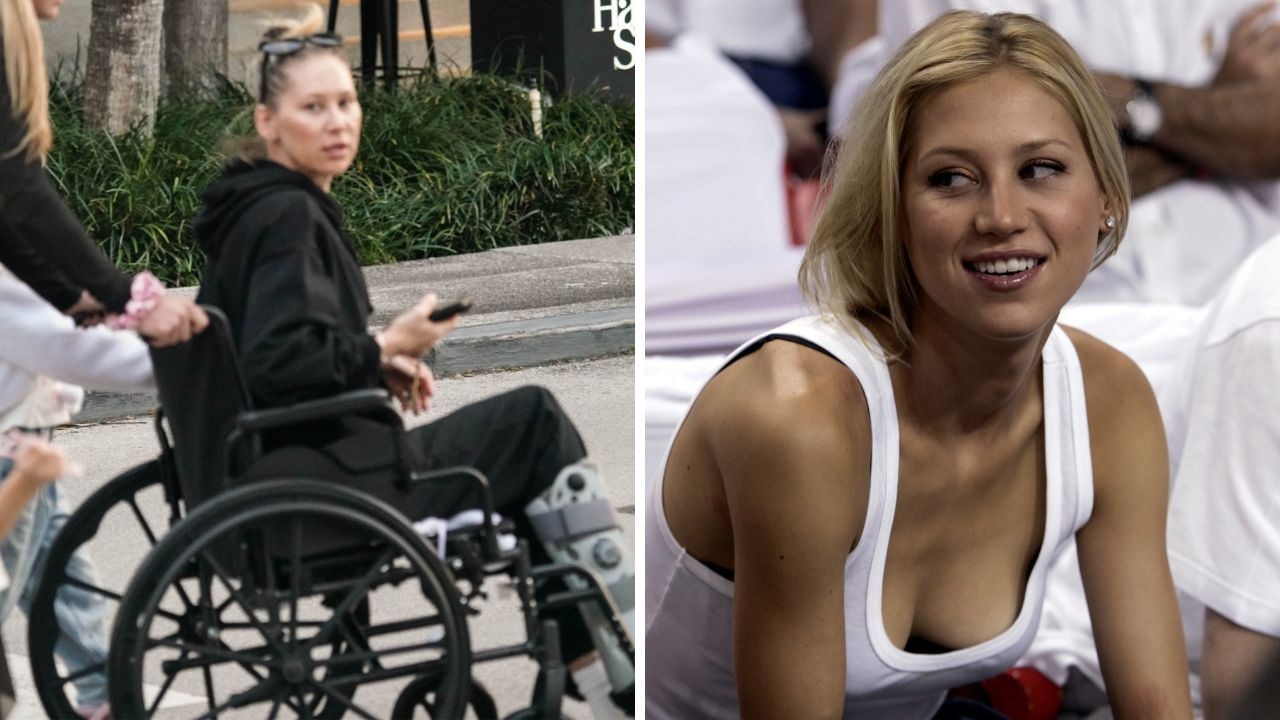 Rare glimpse of wheelchair-bound tennis star