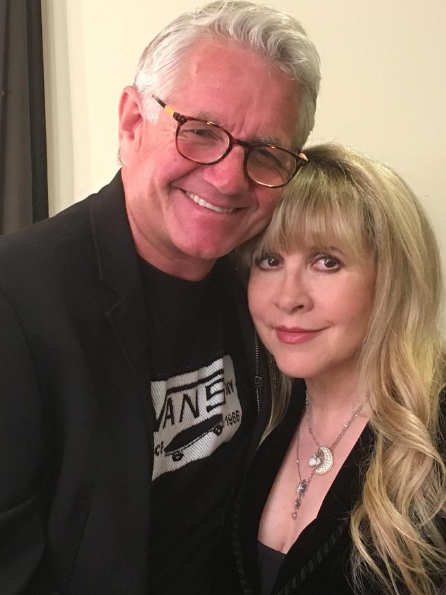 Dennis Dunstan with Stevie Nicks. Picture: supplied