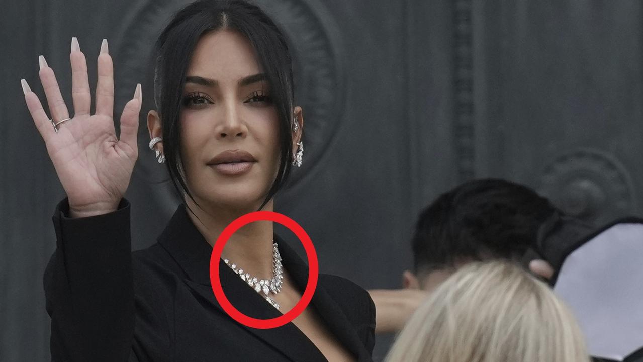 Kim’s ridiculously expensive necklace at trial