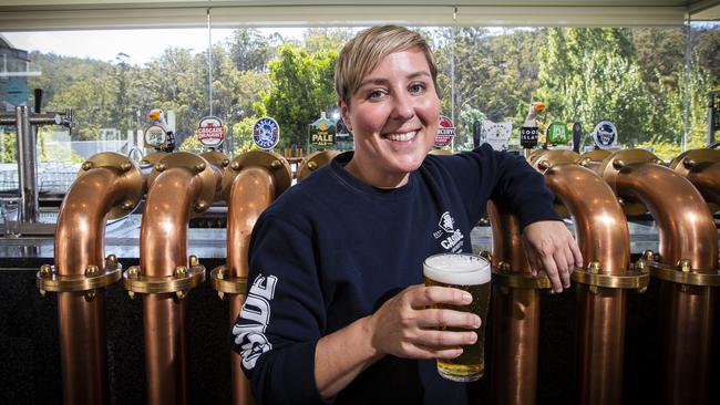 Cascade Lager is Anita Holdsworth’s favourite of the Cascade beers. Picture: LUKE BOWDEN