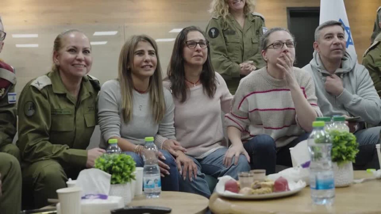 Parents of Israeli hostages cheer as they are released by Hamas