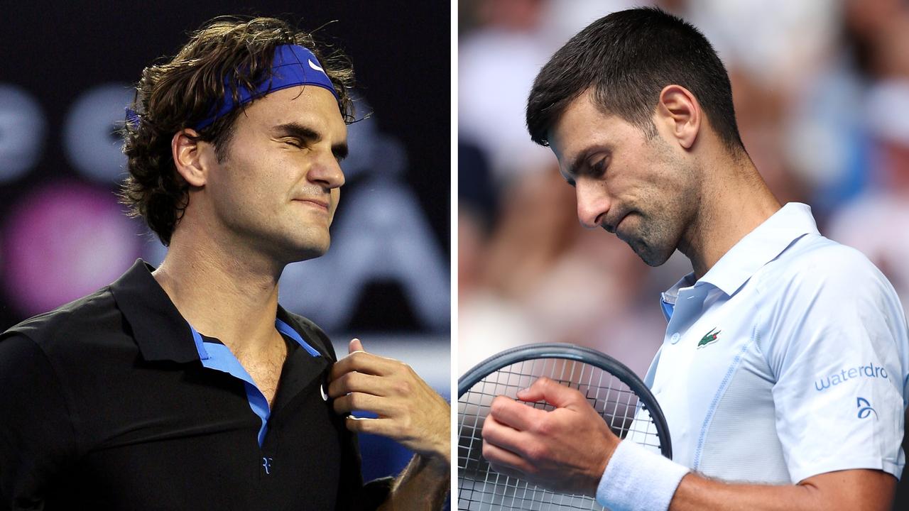 Roger Federer in his 2008 semi-final loss, and Novak Djokovic in his 2024 semi-final loss.