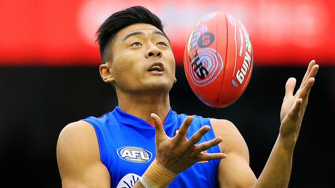 Bulldog Lin Jong was cruelled by injuries. Picture: Mark Stewart