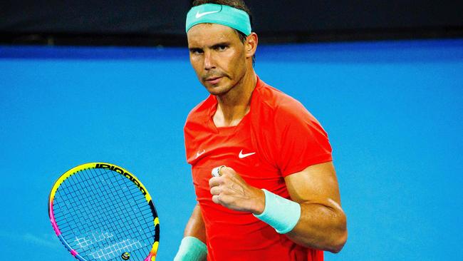 Rafael Nadal’s comeback from injury rolled on with another ruthless win at the Brisbane International. Picture: Patrick Hamilton / AFP