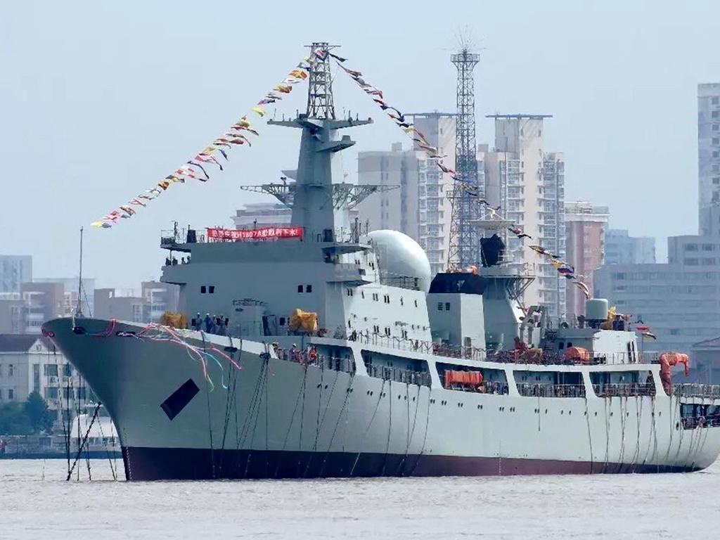 A Chinese Type 815G Dongdiao-class electronic surveillance ship is believed to be positioned in waters off the Queensland coast during Talisman Sabre war games.