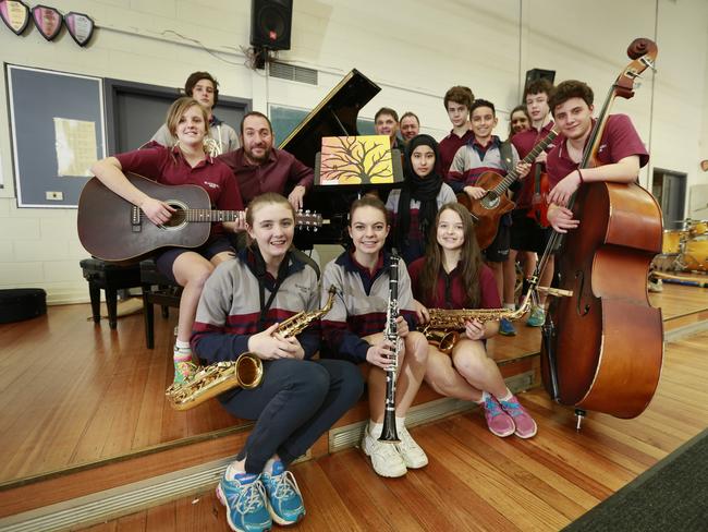 Melbourne jazz identity Steve Sedergreen is Artist in Residence at Blackburn High School for Term 3. Picture: Valeriu Campan