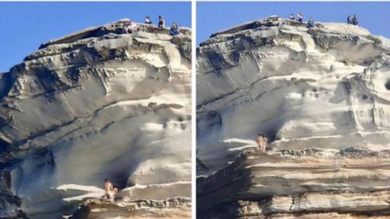 A naked couple were spotted making the most of the NSW 'singles bubble in Bondi this week.