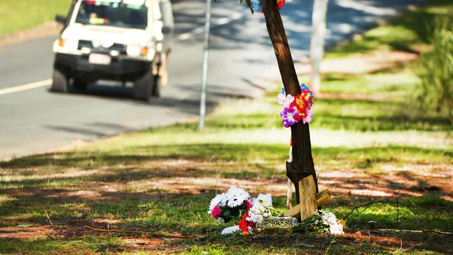 Shrine no more- the property owner quickly removed the shrine after the woman’s funeral. Picture Mike Batterham