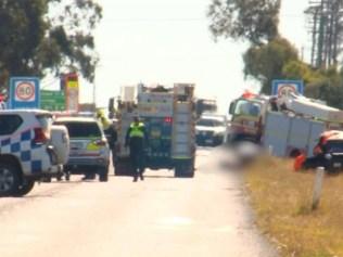 The crash occurred at Jimbour East on Monday morning. Photo: Seven News