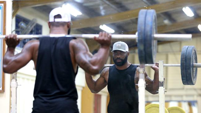 Semi Radradra has been keeping fit at the National Fitness Centre in Suva, Fiji. Picture: Nathan Edwards