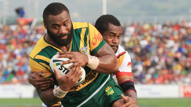 Semi Radradra scores a try for the PM's XIII against PNG last month. Picture: Mark Evans