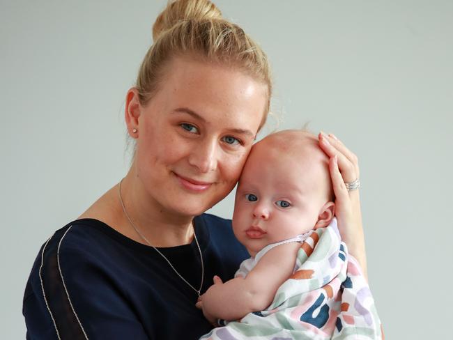 Ms Bruyn and her baby Wyatt. Picture: Justin Lloyd.