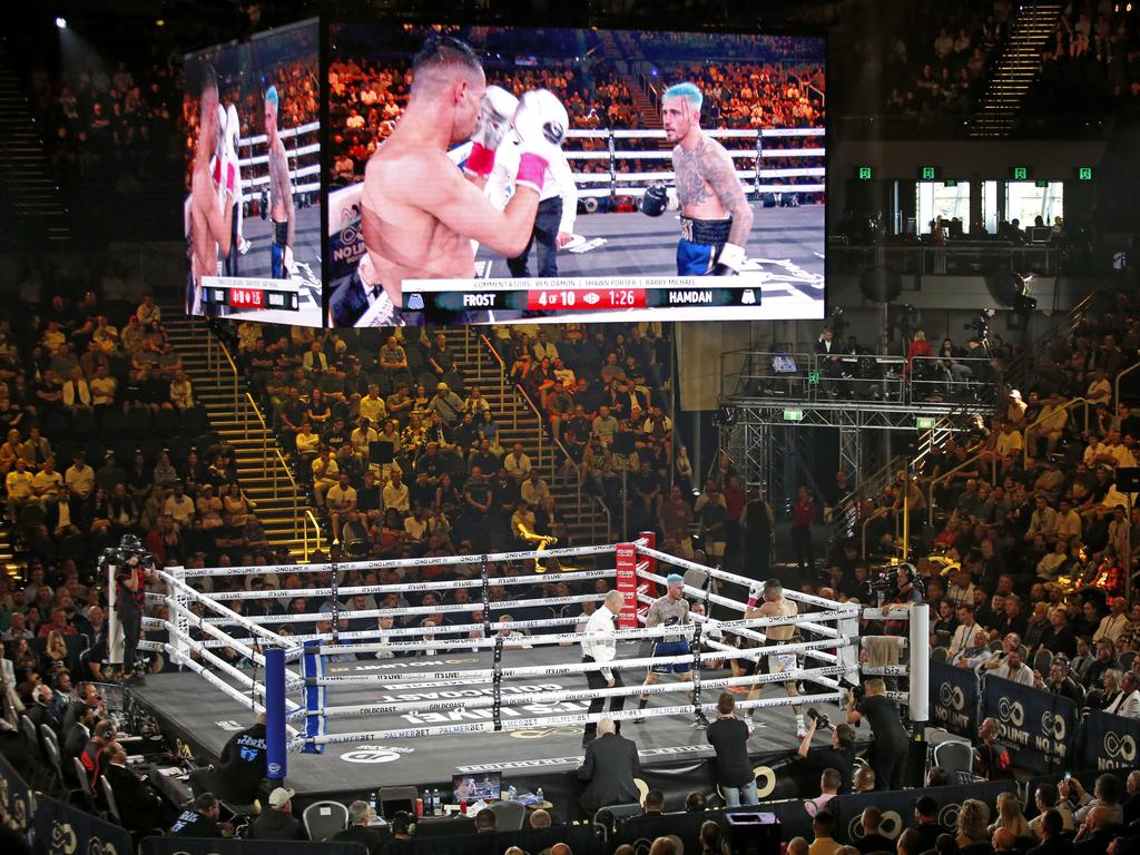 Atmosphere ahead of the Tim Tszyu vs Carlos Ocampo Interim WBO Super Welterweight World title contest at the Convention Centre in Broadbeach. Photo: Regi Varghese