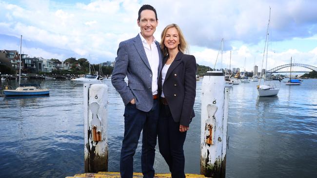 Reini Otter and wife Belinda at Birchgrove, Sydney. Picture: John Feder