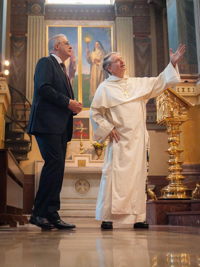 Prime Minister Anthony Albanese and Sydney Archbishop Anthony Fisher in Rome ahead of Pope Leo XIV’s inauguration. Picture: X