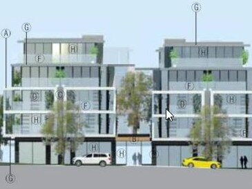 Newcombe St view of the Portarlington development at at 20-34 Newcombe St and 25-27 Fenwick St.