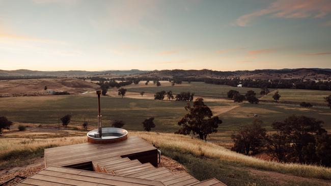 Sweeneys Hut at Kimo Estate offers panoramic views over the Kimo Valley NSW. Photo: Matt beaver