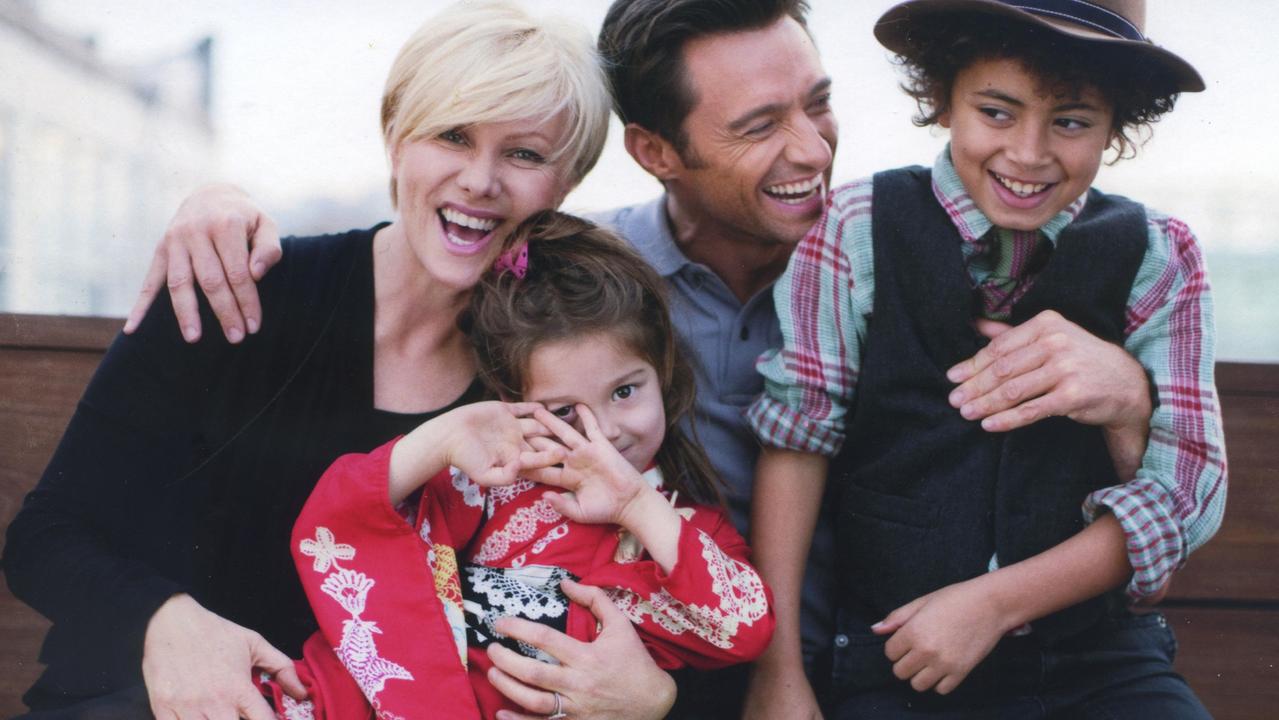 Deborra Lee Furness and Hugh Jackman with their Kids Ava and Oscar. Picture: Supplied