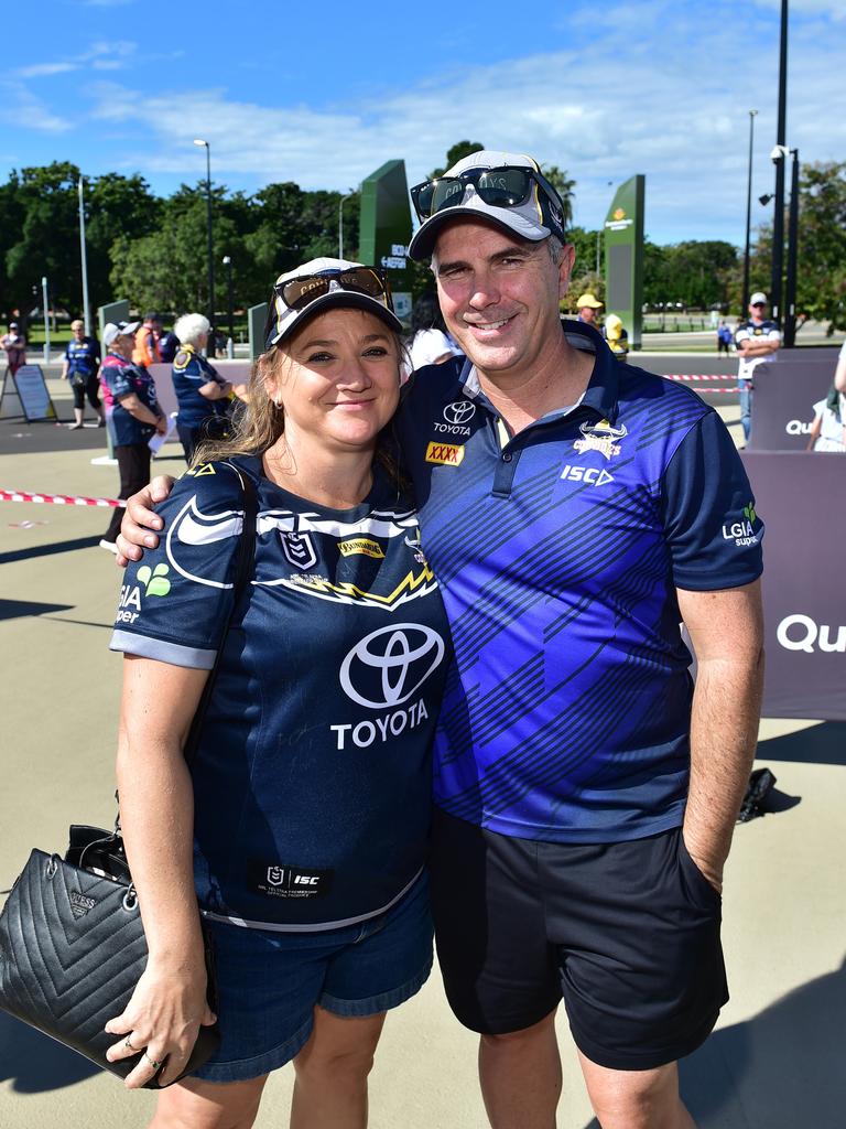 North Queensland Cowboys against Newcastle Knights at Queensland Country Bank Stadium. Katie and Tom Stockman. Picture: Evan Morgan