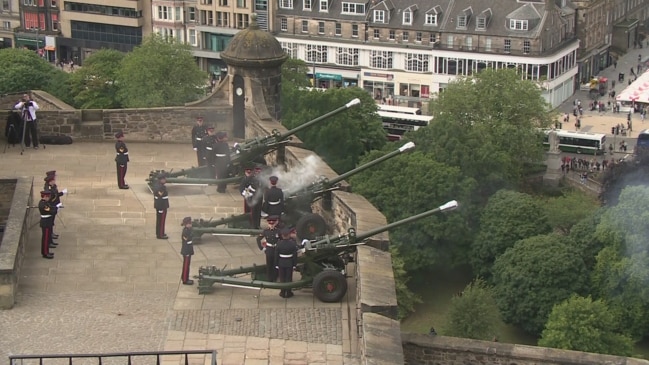 Gun salutes sound out across the country 