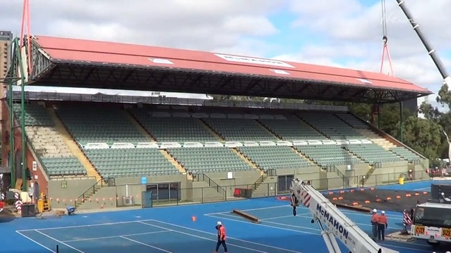 Roof comes off Memorial Drive Tennis Centre