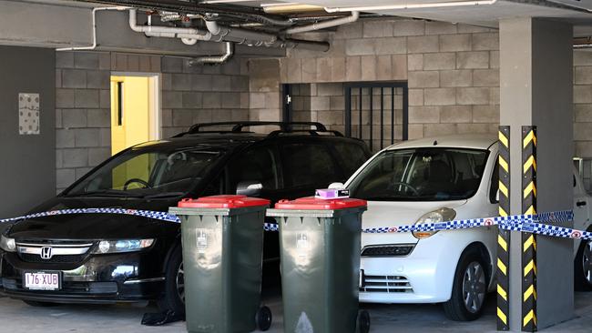 Human remains at an Alderley unit complex were found by cleaners. Picture: NCA NewsWire / Dan Peled