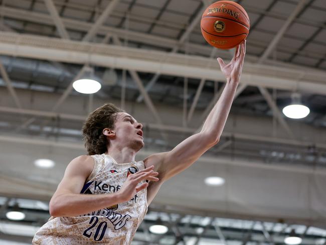 Kody Stattmann of the Taipans in action during the 2024 NBL Blitz match between Brisbane Bullets and Cairns Taipans at Gold Coast Sports and Leisure Centre on September 14, 2024 in Gold Coast, Australia. (Photo by Russell Freeman/Getty Images)