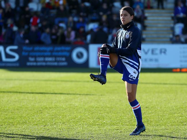 Sam Kerr picked up an injury in her first week in London with Chelsea. Picture: Catherine Ivill/Getty Images