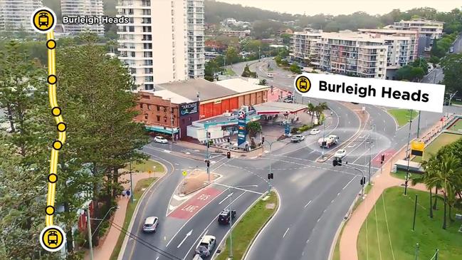 Where the Burleigh Heads station will be located.