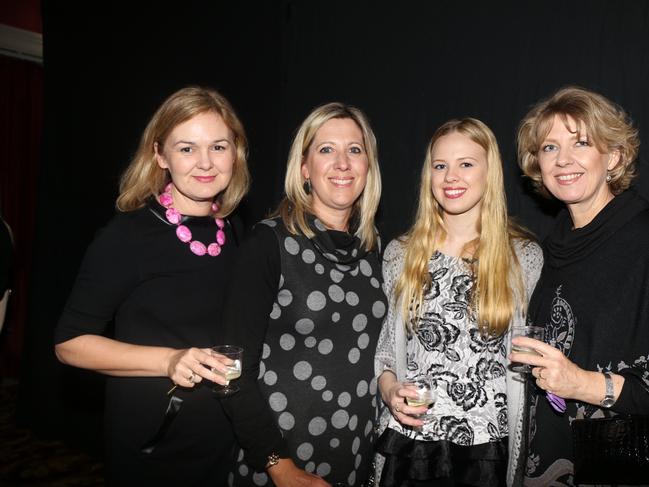 Bohemia tree decorators Tanya Gordon, Melanie McLennan and Emma and Kim Siebenhausen at the Jumpers and Jazz Festival launch at the Warwick Town Hall on Thursday, July 21.