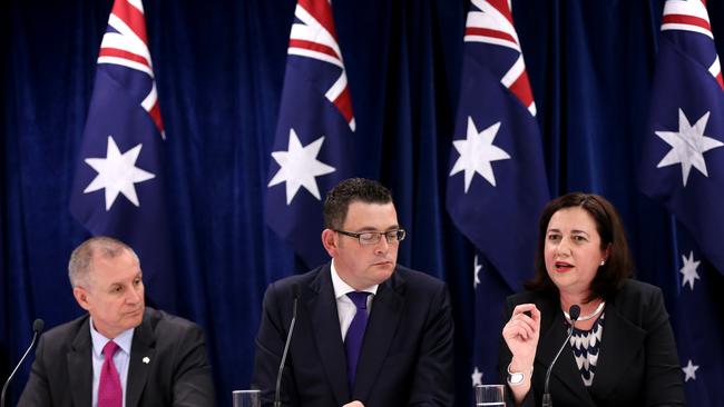 COAG  held at Victoria Barracks, Sydney. , Jay Weatherill (Premier SA), Daniel Andrews (Premier Victoria), Annastacia Palaszczuk (premier QLD) .  The Prime Minister Tony Abbott with state premiers and territory chief ministers. The Council of Australian Governments (COAG).  Pic Stephen Cooper