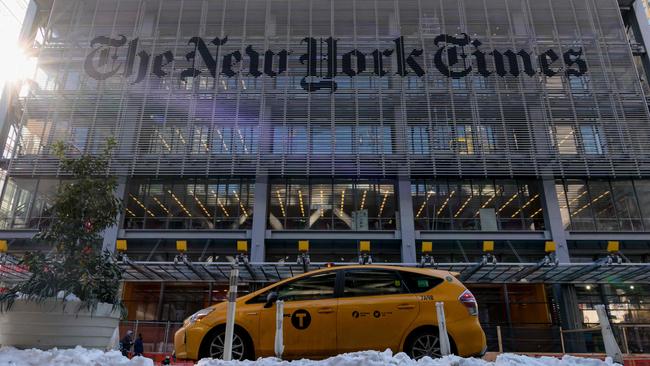 The New York Times Building in New York City. The New York Times announced on January 31 it had bought Wordle just four months after the game burst onto the internet. Picture: AFP