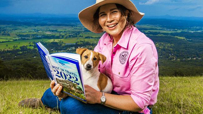 Kay Tommerup celebrates as Queensland's Scenic Rim named one of the world’s hottest destinations for 2022 by leading global travel authority Lonely Planet. Picture: Nigel Hallett