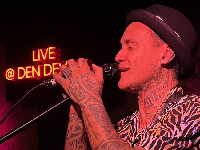 Tiki Taane performing on the new stage at Den Devine, with new sound & lighting Sunday July 28. Picture: Supplied