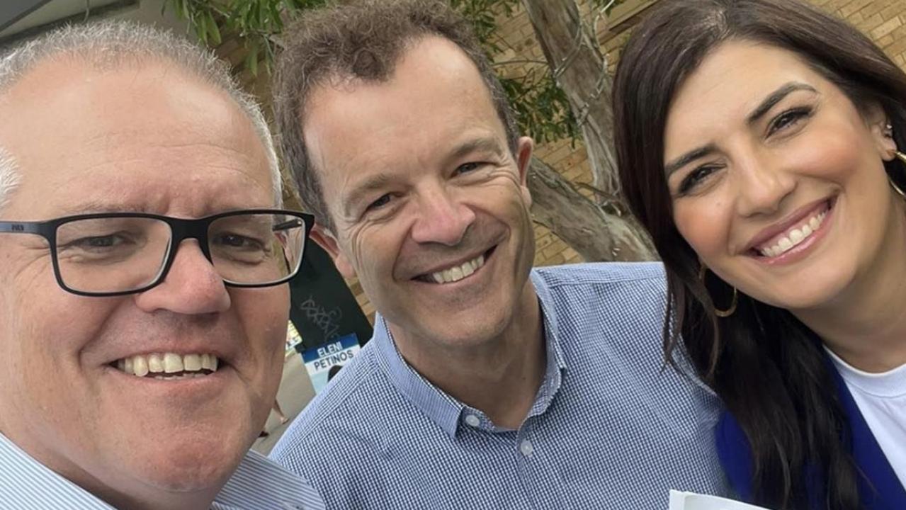 Scott Morrison pictured with former NSW attorney-general Mark Speakman and MP Eleni Petinos. Instagram.