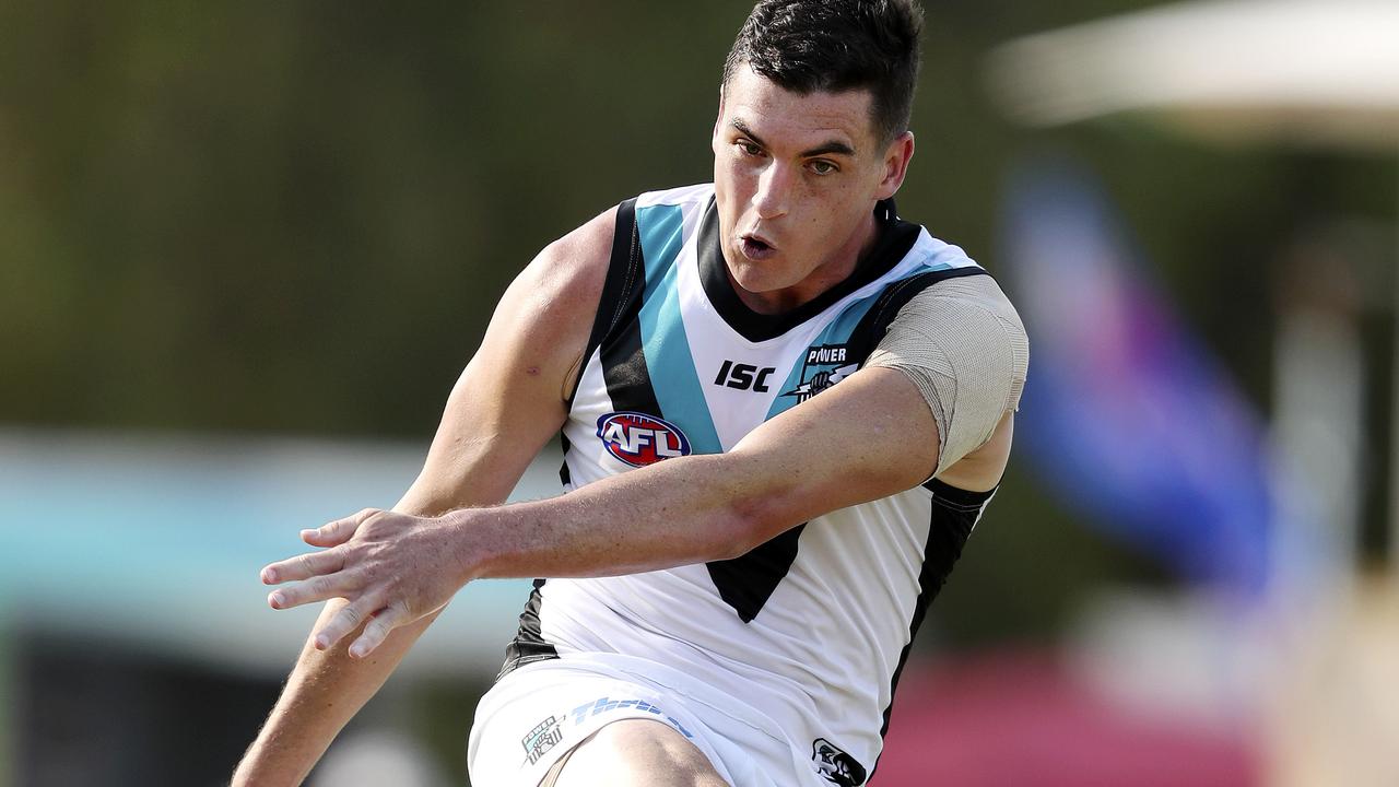 Tom Rockliff in action for Port Adelaide. Picture: Sarah Reed