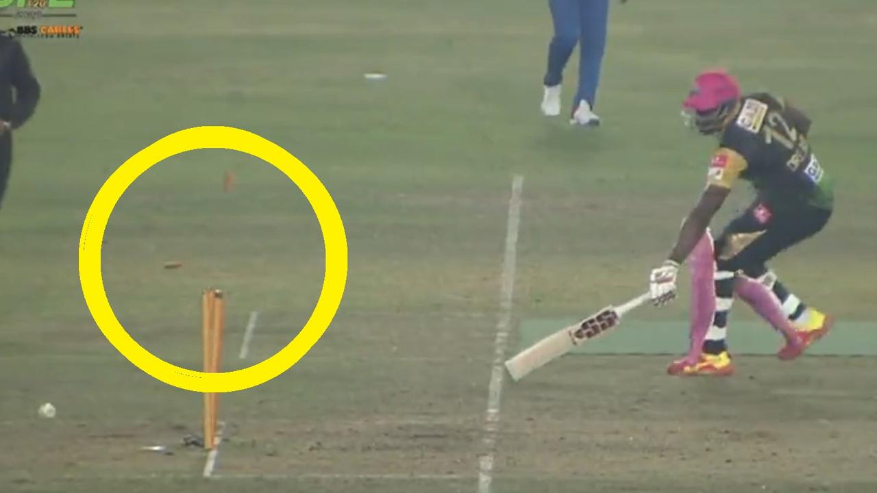 Andre Russell fell victim to the unluckiest run-out ever.