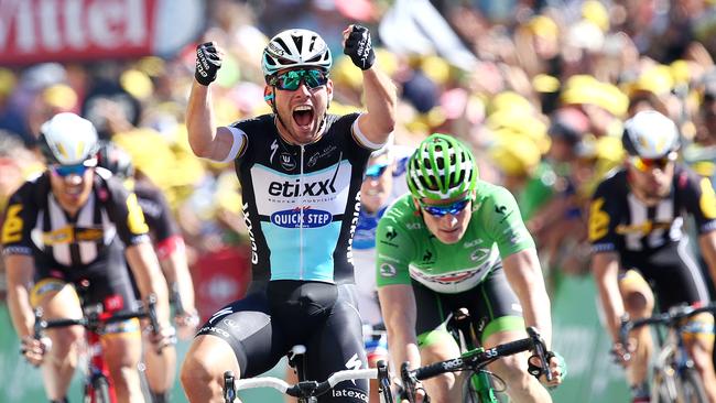 Inspiration ... Mark Cavendish wins Stage 7 of the 2015 Tour de France. Picture: Sarah Reed.