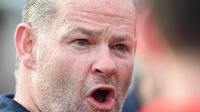 Brad Canavan calling the shots as coach of Chelsea Heights in the Southern FNL Division 2 grand final in 2017. Canavan will coach Somerville in 2019. Picture: Chris Eastman