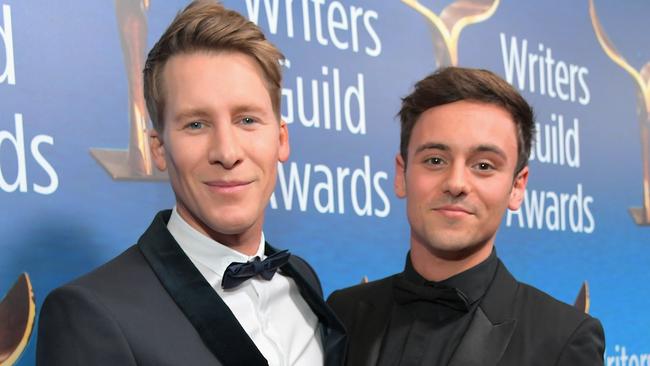 Writer Dustin Lance Black and English diver Tom Daley married in May last year. Picture:  Charley Gallay/Getty Images