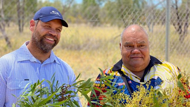 Woorabinda mayor Joshua Weazel and Ghangalu elder Steven Kemp.