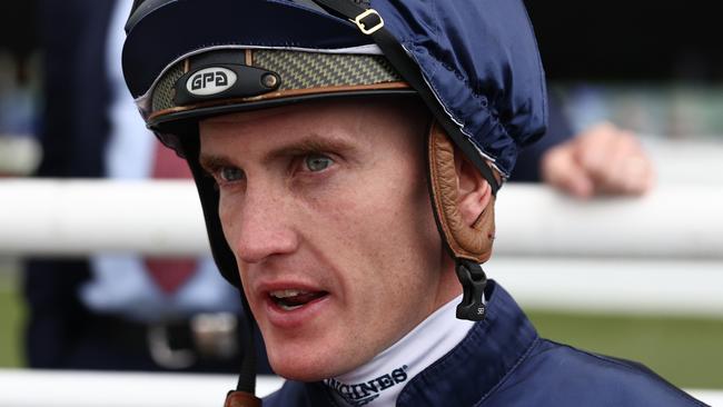 SYDNEY, AUSTRALIA - FEBRUARY 08: Chad Schofield riding Public Attention win Race 8 Asahi Super Dry Eskimo Prince Stakes during "Inglis Millennium Day" - Sydney Racing at Royal Randwick Racecourse on February 08, 2025 in Sydney, Australia. (Photo by Jeremy Ng/Getty Images)