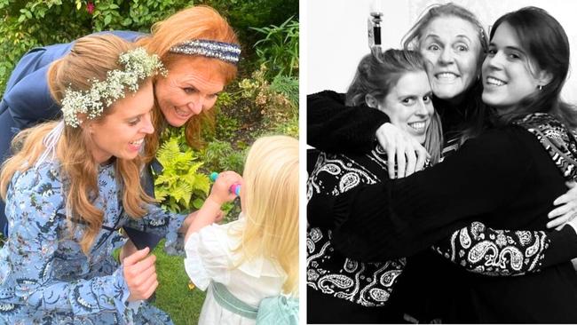 Sarah Ferguson with her daughters, Beatrice and Eugenie, and granddaughter, Sienna. Image: Used with permission.