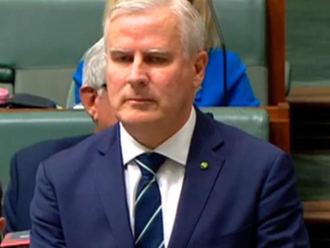 Deputy Prime Minister Michael Mccormack during Question Time in Parliament House, Canbeera, June 21, 2021. Picture: NPH