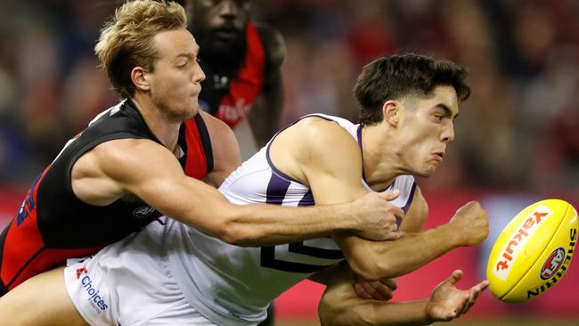 There were only four holding-the-ball decisions in the Essendon-Fremantle game.