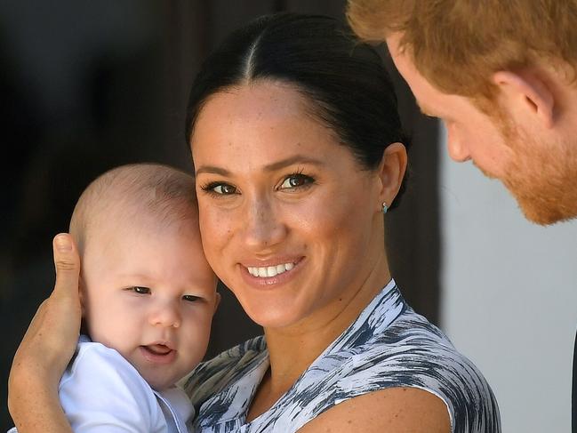 The Duke and Duchess of Sussex with their baby son Archie Mountbatten-Windsor. Picture: Toby Melvillel/Getty Images