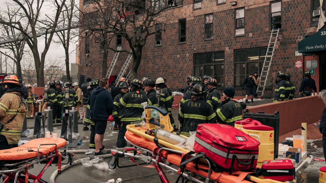 A fire broke out in a Bronx building Sunday morning, leaving numerous people seriously injured. Picture: Scott Heins/Getty Images/AFP.