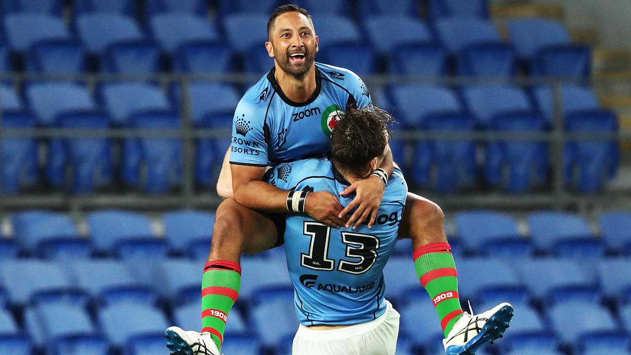 South Sydney's Benji Marshall versus Gold Coast Titans in NRL match last night. Picture: NRL Images