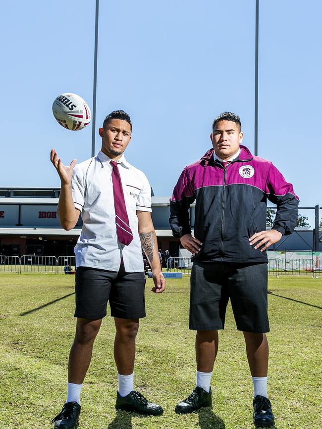 Marsden SHS students Will Semu and Taelon Te Whiu Hopa. Picture: Richard Walker